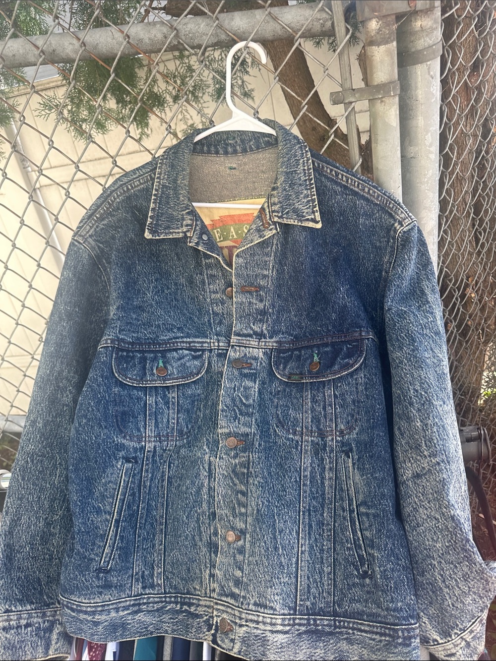 Lee Men's Washed Blue Denim Jacket